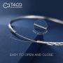 T400 925 Sterling Silver Hoop Earrings Large 3mm Thick Diamond Flower Cut Hoops Gift for Women Girls 20 30 40 50 60 mm