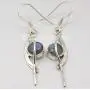 SilverStarJewel 925 Solid Sterling Silver Cabochon Labradorite Earrings 1.8'' Fashion Stone SilverStarJewel 925 Solid Sterling Silver Cabochon Labradorite Earrings 1.8'' Fashion Stone