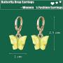 Biokia Butterfly Earrings Colorful Acrylic Butterfly Drop Earrings Womens Earrings Fashion Jewelry Gifts For Women Girls 6-12 Pairs