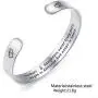 LIU JUN Mother Daughter Bracelets,Inspirational Bracelets for Women Mom Charm Cute Wide Cuff Bangle Personalized Friend Encouragement Gift for Her Jewelry