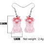 NEWEI Acrylic Valentines Day Funny Pig Piggy Earrings Drop Dangle Farm Pet Jewelry For Women Charm