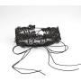 Lux Accessories Tan Blush Crochet Lace Faux Suede Wrap Long String Statement Choker Necklace