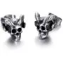 Baphomet Goat Satanic Inverted Pentagram Stud Earring Seal of Satan Sigil of Lucifer Devil Demon Stainless Steel Earrings