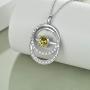 TOUPOP Always My Sister Forever My Friend Necklace s925 Sterling Silver Double Circle Birthstone Pendant Necklace Jewelry Gifts Necklaces for Sister,Sister Gifts from Sister