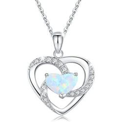 I Love You to The Moon and Back Necklace Opal Moon and Star Heart Necklace Mother Gift Mother Necklace Girlfriend Jewelry