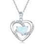 I Love You to The Moon and Back Necklace Opal Moon and Star Heart Necklace Mother Gift Mother Necklace Girlfriend Jewelry