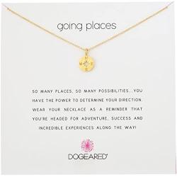 Dogeared ''Going Places'' Compass Disc Chain Necklace