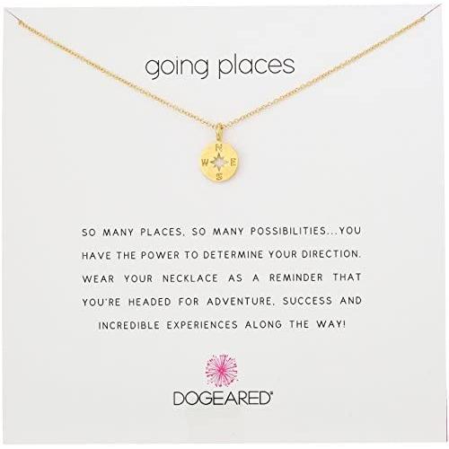 Dogeared ''Going Places'' Compass Disc Chain Necklace