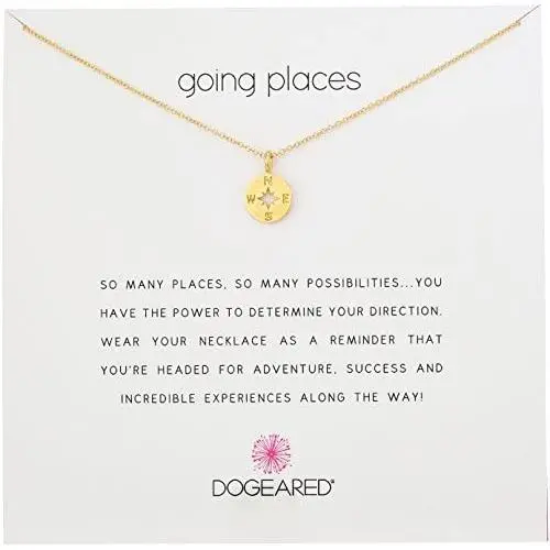 Dogeared ''Going Places'' Compass Disc Chain Necklace Dogeared ''Going Places'' Compass Disc Chain Necklace