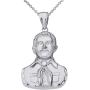 Sterling Silver Jesus Malverde Sinaloa Narco Saint Necklace
