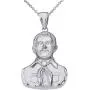 Sterling Silver Jesus Malverde Sinaloa Narco Saint Necklace