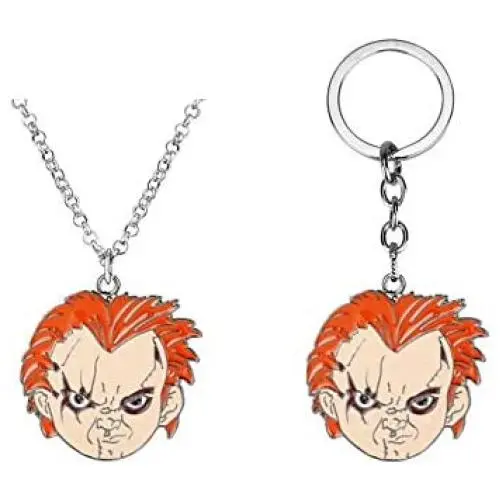 Winssi Childs Play Curse of Chucky Necklace for Fans Cosplay Costume Jewelry Winssi Childs Play Curse of Chucky Necklace for Fans Cosplay Costume Jewelry