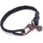 Mens Reversible Hand-Knotted Waxed Cord Bracelet - Navy & Black Mens Reversible Hand-Knotted Waxed Cord Bracelet - Navy & Black