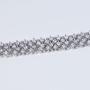 EVER FAITH Womens Round Full Cubic Zirconia Bridal Tennis Bracelet Clear Silver-Tone