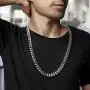 ROWIN&CO Large Heavy Men Silver 316L Stainless Steel Miami Cuban Link Chain Curb Necklace Hip hop Jewelry Choker Chain, 15mm Width/ 18-35 inch Lengths, Great Gifts to Families and Friends, (with Gift Box) ROWIN&CO Large Heavy Men Silver 316L Stainless Steel Miami Cuban Link Chain Curb Necklace Hip hop Jewelry Choker Chain, 15mm Width/ 18-35 inch Lengths, Great Gifts to Families and Friends, (with Gift Box)