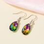 Teardrop Swarovski Crystal Drop Dangle Earrings for Women 925 Sterling Silver Hook Hypoallergenic Earring