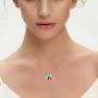 JUSTKIDSTOY Panda Necklace Gifts for Mothers Day 925 Sterling Silver Cute Animal Heart Pendant - I Love You Forever Jewelry for Women Daughter Panda Lover