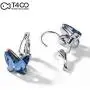 T400 Blue Purple Pink Crystal Butterfly Lever Back Earrings Birthday Gift for Women Girls T400 Blue Purple Pink Crystal Butterfly Lever Back Earrings Birthday Gift for Women Girls