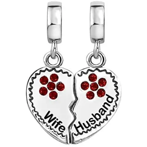 JMQJewelry Wife Husband Heart Love Charm Birthday Birthstone Month Clover Dangle Charms for Bracelets Women Jewelry Valentines Day Christmas JMQJewelry Wife Husband Heart Love Charm Birthday Birthstone Month Clover Dangle Charms for Bracelets Women Jewelry Valentines Day Christmas