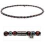 Accents Kingdom Red Tigers Eye Bead Hematite Classic Magnetic Necklace