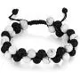 Tiger Eye Stone Bracelet Men Women - Natural Energy Stone Essential Oil Lava Rock Black Onyx Tiger Eye Beads Bracelet Adjustable Couples