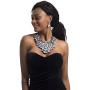 Holylove Statement Choker Necklace Earrings for Women, Costume Chunky Jewelry 1 Set