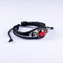 Naruto Sharingan Eye Akatsuki Anime Leather Wristband Braided Bracelet Naruto Time Gemstone Leather Cosplay Jewelry