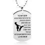 LITTONE Dad Mum to Son Inspirational Mens Jewelry Dogtag Pendant Necklace Military Stainless Steel Dog tag Love Boy Girl Gifts LITTONE Dad Mum to Son Inspirational Mens Jewelry Dogtag Pendant Necklace Military Stainless Steel Dog tag Love Boy Girl Gifts