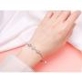 S925 Sterling Silver Snowflake Necklace Earrings Bracelet Ring Set for Lady Women Girl Jewelry