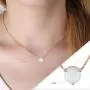 QUINBY Created Opal Necklace Rose Gold Dainty Opal Pendant Necklace for Women 8mm/ 5m QUINBY Created Opal Necklace Rose Gold Dainty Opal Pendant Necklace for Women 8mm/ 5m