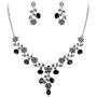 EVER FAITH Flower Leaf Necklace Earrings Set Austrian Crystal