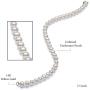 14K Gold Freshwater Pearl Necklace Bracelet Stud Earring Set,18''