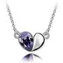 MAFMO Crystal Jewelry Set 4pcs Love Heart Shaped Necklace Bracelet Earrings Ring MAFMO Crystal Jewelry Set 4pcs Love Heart Shaped Necklace Bracelet Earrings Ring