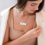 MyNameNecklace Large Custom Name Necklace with Groumet Chain Pendant Personalized Inscription Customization Gift for Wife Girlfriend Women Jewelry