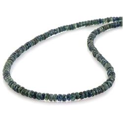 NirvanaIN Malagasy Green Sapphire Faceted Rondelles Necklace,Green Sapphire Jewelry, Gemstone Beads Necklace, Beaded Necklace For Her, Party Necklace