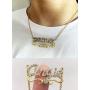 AIJIAO Sparkling Name Necklace Personalized Custom with Crystal Diamond Inlaid Choker for Women Girl Mom Jewelry Gifts -925 Sterling Silver & Stainless Steel
