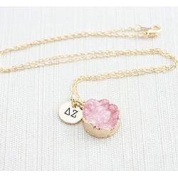 Sorority Shop Delta Zeta Sisterhood Druzy Necklace