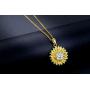 PRAYMOS Sunflower Necklace 18k Gold Plated 925 Sterling Silver CZ Pendant Necklace You are My Sunshine