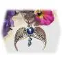 Vintage Antique Silver Eagle Crown Diadem Pendant 20inch Chain-link Necklace