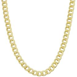 14K Yellow Gold Filled Solid Curb Chain Necklace, 3.6mm Wide