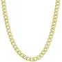 14K Yellow Gold Filled Solid Curb Chain Necklace, 3.6mm Wide