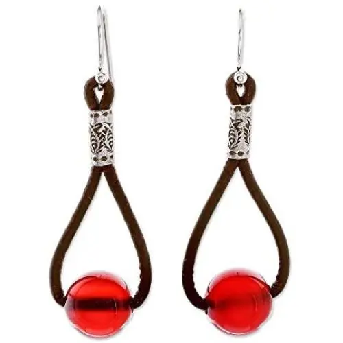 Novica Spring Passion Carnelian Dangle Earrings For Girls Womens Novica Spring Passion Carnelian Dangle Earrings For Girls Womens