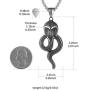 AsAlways Egyptian Mystery Amulet Gothic Jewelry Mens Stainless Steel Animal Snake King Cobra Pendant Chain Necklace