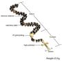 Christian Catholic Black Silver Stainless Steel Beads Crucifix Religious Long Rosary Necklace