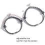 PIPIDREAM 2Pcs Valentines Day Couple Bracelet for Women Love Friendship Rope Braided Distance Bangle Magnetic Bracelets Paired Jewelry Lover Men Bracelet