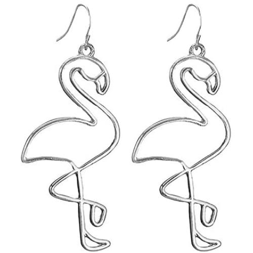 Highven Flamingo Earrings for Women Gold Flamingo Dangle Earrings Hollow Flamingo Drop Earrings Flamingo Jewelry