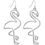 Highven Flamingo Earrings for Women Gold Flamingo Dangle Earrings Hollow Flamingo Drop Earrings Flamingo Jewelry
