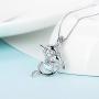 LGSY Sterling Silver Dolphin with Babies Pearl Cage Pendants for Women, Design Pearl Cage Pendants for Pearl Jewelry Making, Essential Oil Diffuser Lockets for Pearl Jewelry