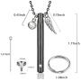 Beulous Urn Necklaces for Ashes 12 Birthstone Necklaces for Women Men Stainless Steel Cremation Jewelry for Ashes Angle Wings Pendant Necklace with Key Ring