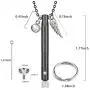 Beulous Urn Necklaces for Ashes 12 Birthstone Necklaces for Women Men Stainless Steel Cremation Jewelry for Ashes Angle Wings Pendant Necklace with Key Ring